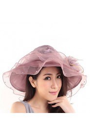 Women Polyester Floppy Hat , Casual Summer