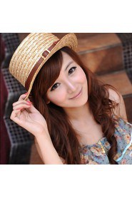 Women Straw Bow Sun Floppy Hat,Cute/ Party/ Casual Spring/ Summer/ Fall