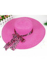 Women Summer Pierced Beach Sun Straw Hat