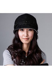 Lewei Women's High Level Wool Tweed Casual Hat(45% Wool)