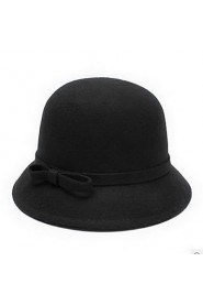 Women'S And Men's Wool Bow Bowler Fashion Hats