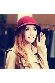 Women'S And Men's Wool Bow Bowler Fashion Hats