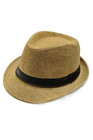 Women Straw Fedora Hat , Casual Summer