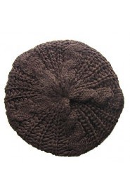 Women's Warm Solid Color Crocheted Beanie