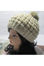 Women's Knit Rabbit Fur Hat