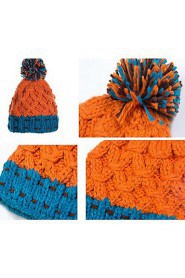 Kid's Contrast Color Ball Head Hat