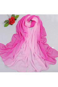 Women's Casual Gradient Color Yarn Scarf