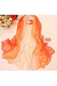 Women's Casual Gradient Color Yarn Scarf