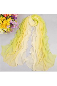 Women's Casual Gradient Color Yarn Scarf