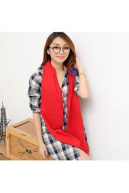 Pure Red Cashmere Fringed Scarves Valentine's Day Gift