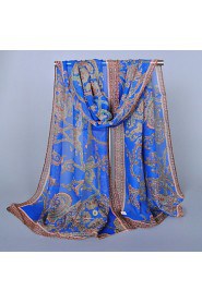 Women's Chiffon Colorful Print Scarf