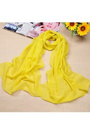 Women's Cute/Casual Chiffon/Polyester Solid Color Scarves