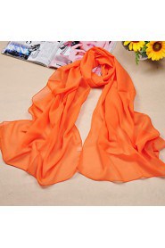 Women's Cute/Casual Chiffon/Polyester Solid Color Scarves