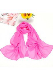 Women's Cute/Casual Chiffon/Polyester Solid Color Scarves