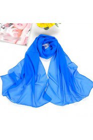 Women's Cute/Casual Chiffon/Polyester Solid Color Scarves