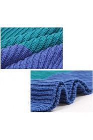 Waboats Winter Women Thick Knitted Mixed Infinity Loop Scarf