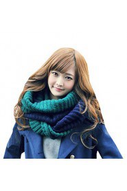 Waboats Winter Women Thick Knitted Mixed Infinity Loop Scarf