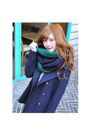 Waboats Winter Women Thick Knitted Mixed Infinity Loop Scarf