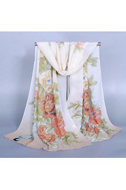 Women's Chiffon Colorful Print Scarf