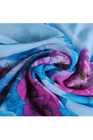 Women's Chiffon Colorful Print Scarf