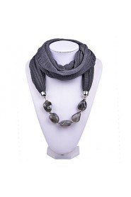 Women Infinity Ring Fashion Scarf with Brush Painting Beads Long Wraps