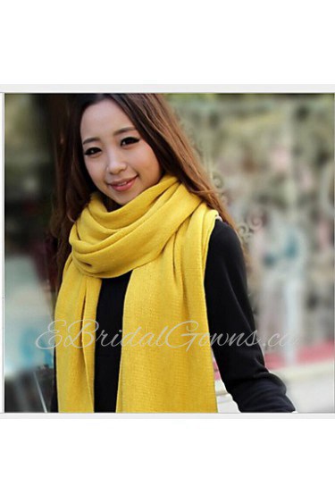 Long Solid Color Candy-colored Thick Wool Winter Scarf