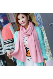 Long Solid Color Candy-colored Thick Wool Winter Scarf