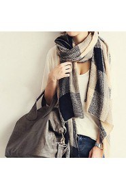 Korean Version Of The Fall And Winter Warm Cashmere Black And White Plaid Scarves