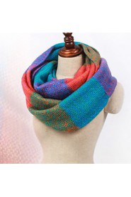 Stitching Color Wool Knitted Scarf Hedging Warm Winter Thick Rainbow Colored Scarves