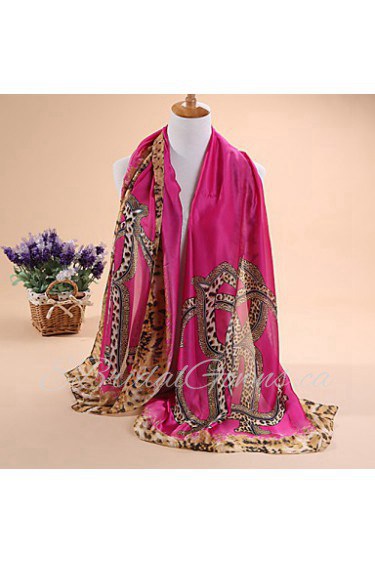 HOT sale Women's fashion leopard print silk fabrics scarves shawl