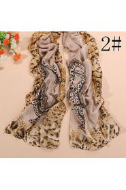 HOT sale Women's fashion leopard print silk fabrics scarves shawl