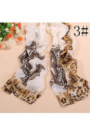 HOT sale Women's fashion leopard print silk fabrics scarves shawl