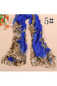 HOT sale Women's fashion leopard print silk fabrics scarves shawl