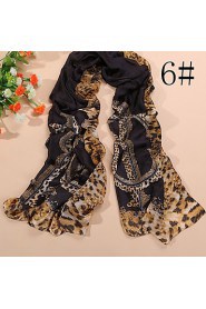 HOT sale Women's fashion leopard print silk fabrics scarves shawl