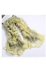 Chinese National Wind Blue And White Scarves Female Voile Printed Classic Scarf