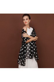 Women High-grade Polka Dot Printed Chiffon Beach Towel Fashion Shawls