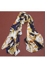 Ms Carriage Pattern Chain Printed Chiffon Scarves