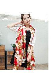 Ms Carriage Pattern Chain Printed Chiffon Scarves