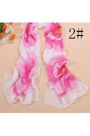 Ms new big flower chiffon scarf silk scarves