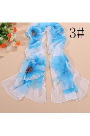 Ms new big flower chiffon scarf silk scarves