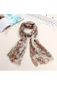 Ms flower voile scarf shawl