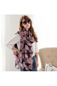 Europe Watches Clock Printed Fringed Scarves Perspective Retro Warm Shawl