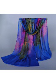 Women's Chiffon Colorful Print Scarf