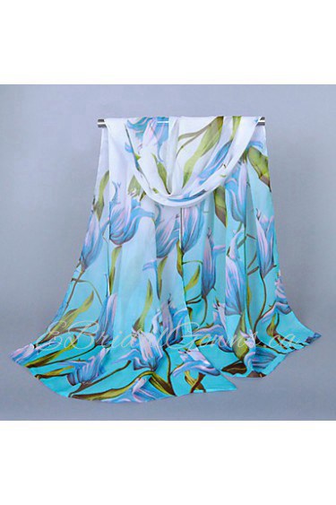 Women's Chiffon Colorful Print Scarf