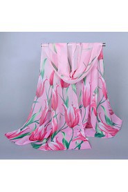 Women's Chiffon Colorful Print Scarf