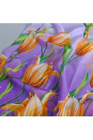 Women's Chiffon Colorful Print Scarf