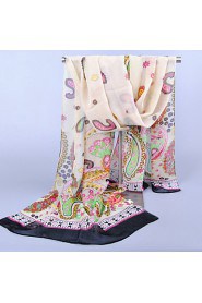 Women's Chiffon Colorful Print Scarf