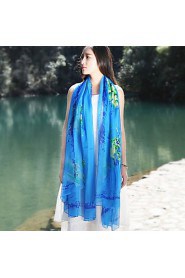 Printed Silk Autumn And Winter Scarves Female Wild Long Section Of The Warm Shawl