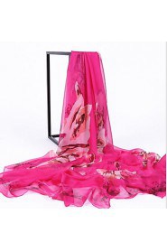 Printed Silk Autumn And Winter Scarves Female Wild Long Section Of The Warm Shawl