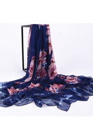 Printed Silk Autumn And Winter Scarves Female Wild Long Section Of The Warm Shawl